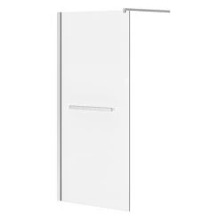 Matrix 10mm Glass Wetroom Screen (1136 x 1900mm) inc. Chrome Retaining Arm