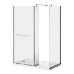 Matrix 1400 x 800mm Ultimate Walk In Enclosure 10mm (inc. Side Panel + Tray) -Shower Enclosure Ranges Shop 14x8SPT d4 460