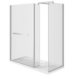 Matrix 1700 x 760mm Ultimate Walk In Enclosure 10mm (inc. Side Panel + Tray) -Shower Enclosure Ranges Shop 17x76SPT detail3 460