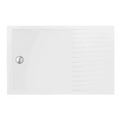 Arezzo 1400 x 900 Wet Room (incl. 800mm Square Matt Black Framed Screen + White Tray) -Shower Enclosure Ranges Shop 8SQBWS14T d4 460