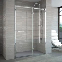 Merlyn 8 Series Frameless Hinge & Inline Shower Door