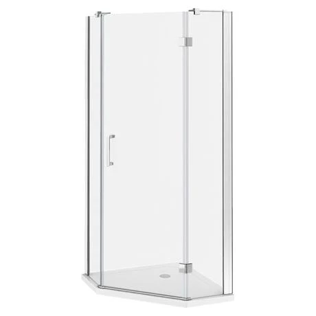 Apollo 800x800mm Frameless Pentangle Enclosure (inc. Tray + Waste) 2 Apollo 800x800mm Frameless Pentangle Enclosure (inc. Tray + Waste) - Image 2