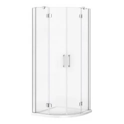 Apollo 800x800mm Frameless Double Door Quadrant Enclosure (inc. Tray + Waste) -Shower Enclosure Ranges Shop APDDQ80 D1 460