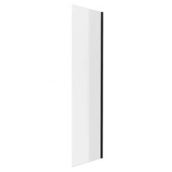 Arezzo 800 x 1950 Matt Black Frameless Side Panel (8mm Glass)