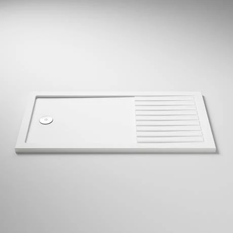 Arezzo 1400 x 900 Fluted Glass Chrome Walk In Enclosure (inc. Main Screen, Side Panel + Tray) 4 Arezzo 1400 x 900 Fluted Glass Chrome Walk In Enclosure (inc. Main Screen, Side Panel + Tray) - Image 4