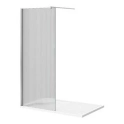 Arezzo 1400 x 900 Fluted Glass Chrome Profile Wet Room (800 Screen, Square Support Arm + Tray) 9 Arezzo 1400 x 900 Fluted Glass Chrome Profile Wet Room (800 Screen, Square Support Arm + Tray) -Shower Enclosure Ranges Shop AZFGCH149 n d5 460