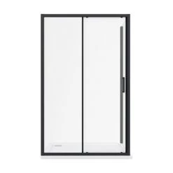 Toreno Matt Black 1000 x 900mm Sliding Door Shower Enclosure + Pearlstone Tray -Shower Enclosure Ranges Shop BLK109SDE d3 460