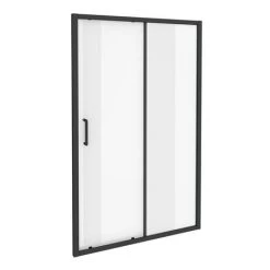 Toreno Matt Black 1200 x 1850 Sliding Shower Door -Shower Enclosure Ranges Shop BLK12SLD d3 460