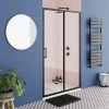Toreno Matt Black 1200 x 1850 Sliding Shower Door