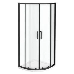 Toreno Matt Black 800 x 800mm Quadrant Shower Enclosure + Pearlstone Tray 8 Toreno Matt Black 800 x 800mm Quadrant Shower Enclosure + Pearlstone Tray -Shower Enclosure Ranges Shop BLK8QSE d3 460