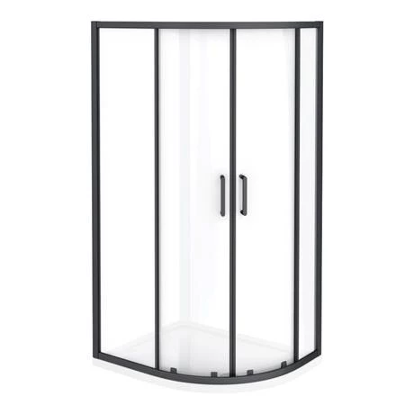 Toreno Matt Black 900 x 760mm Offset Quadrant Shower Enclosure 3 Toreno Matt Black 900 x 760mm Offset Quadrant Shower Enclosure - Image 3