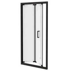 Toreno Matt Black 900 x 1850 Bi-Fold Shower Door 5 Toreno Matt Black 900 x 1850 Bi-Fold Shower Door -Shower Enclosure Ranges Shop BLK9BFD d2 460