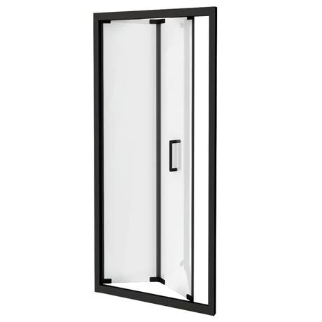 Toreno Matt Black 900 x 1850 Bi-Fold Shower Door 3 Toreno Matt Black 900 x 1850 Bi-Fold Shower Door - Image 3