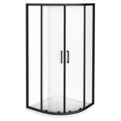 Toreno Matt Black 900 x 900mm Quadrant Shower Enclosure -Shower Enclosure Ranges Shop BLK9Q2D d2 460
