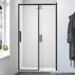 Merlyn Black Sliding Shower Door
