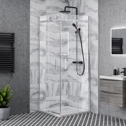 Nova Square 800 x 800mm Frameless Corner Entry Shower Enclosure