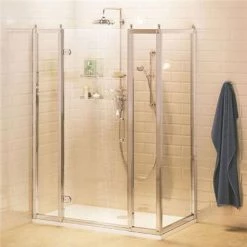 Burlington Traditional Hinged Shower Door with 2 x Inline Panel & Side Panel