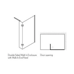 Crosswater Design View Double Sided Walk In Shower Enclosure - 2 Size Options -Shower Enclosure Ranges Shop DESIGNENC d1 460