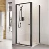 Roman Haven6 Matt Black 6mm Square Pivot Door Shower Enclosure - 800 x 800mm