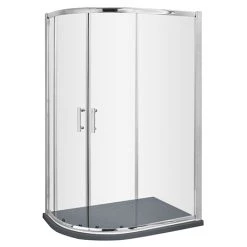Toreno 900 x 800 Offset Quadrant Shower Enclosure inc. Slate Effect Tray
