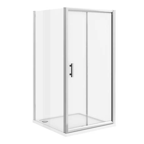 Toreno 8mm 1000 x 1000mm Square Sliding Door Large Shower Enclosure - Easy Fit 2 Toreno 8mm 1000 x 1000mm Square Sliding Door Large Shower Enclosure - Easy Fit - Image 2