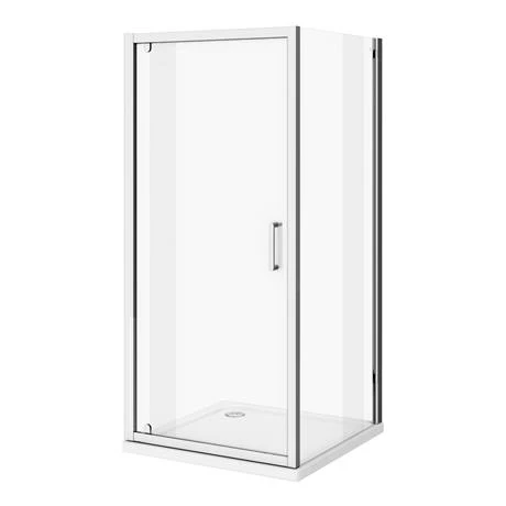 Monza 800 x 800mm Pivot Door Shower Enclosure + Pearlstone Tray 2 Monza 800 x 800mm Pivot Door Shower Enclosure + Pearlstone Tray - Image 2
