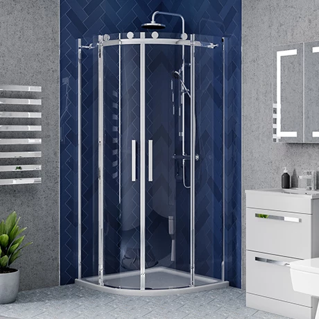Nova Frameless Quadrant Shower Enclosure 1 Nova Frameless Quadrant Shower Enclosure