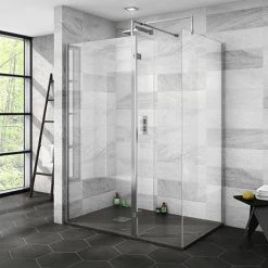 Nova 1400 x 900 Wet Room (inc. Screen, Side Panel + Return Panel with Slate Effect Tray)