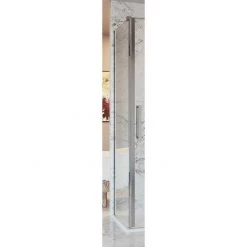 Crosswater Optix 10 Polished Stainless Steel Side Panel for Pivot Door with Inline