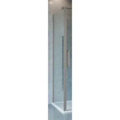 Crosswater Optix 10 Brushed Stainless Steel Side Panel for Pivot Door with Inline