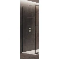 Crosswater Optix 10 Polished Stainless Steel Side Panel for Sliding Door