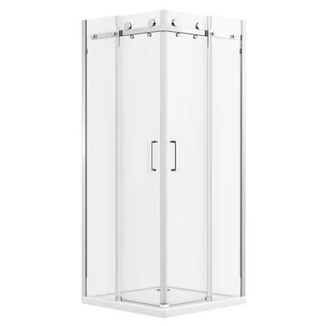 Nova Square 800 x 800mm Frameless Corner Entry Shower Enclosure 2 Nova Square 800 x 800mm Frameless Corner Entry Shower Enclosure - Image 2