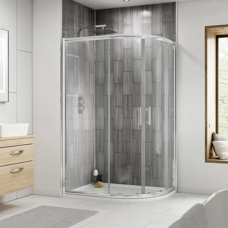 Pacific RH Offset Quadrant Shower Enclosure inc. Tray 1 Pacific RH Offset Quadrant Shower Enclosure inc. Tray