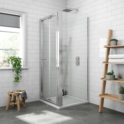 Newark 760 x 760mm Bi-Folding Shower Enclosure + Pearlstone Tray